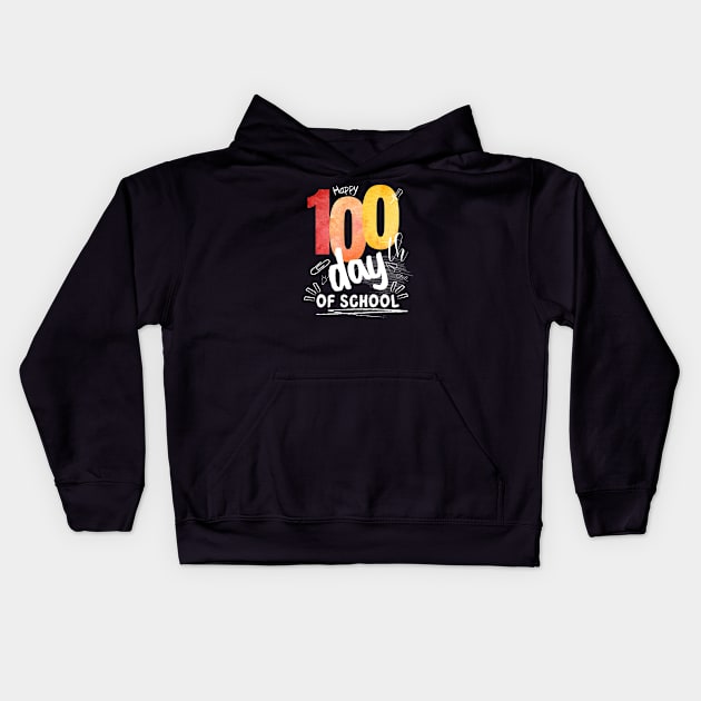 100 days of school Kids Hoodie by M.Y